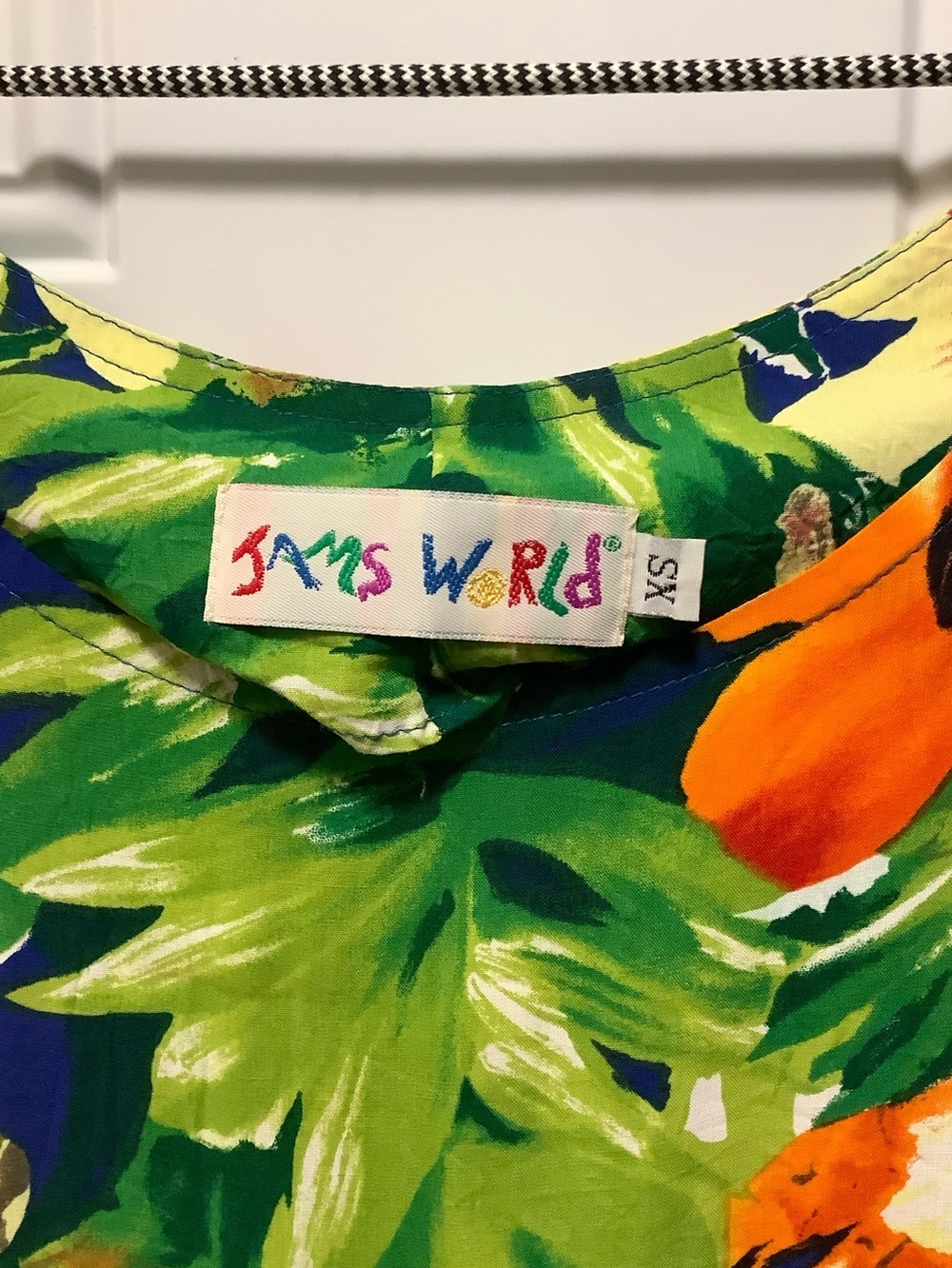 Jams World| XS Tropical Floral Mixed Print Drop Waist 3 Tier Hattie Dress Artsy - Picture 2 of 5